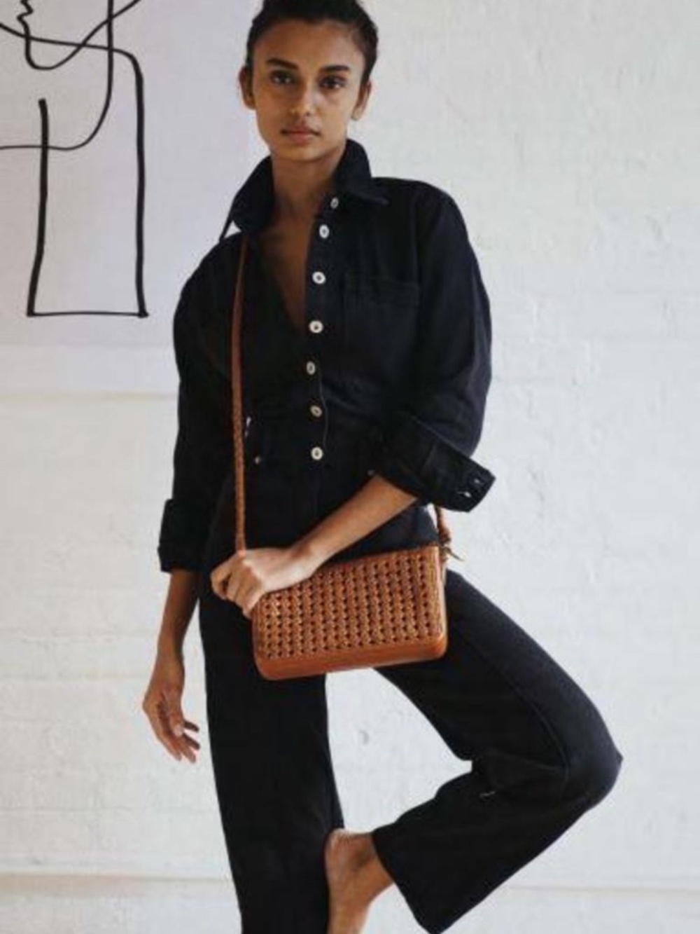 Bembien Nora Crossbody Woven Leather Purse in Sienna - Picture 12 of 13